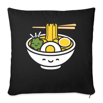 Ramen - Housse de coussin décorative 45 x 45 cm - noir - Devant