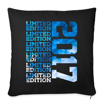 LIMITED EDITION 2017 9 JAHRE 9. GEBURTSTAG - Sofakissenbezug 45 x 45 cm - Schwarz - Vorne