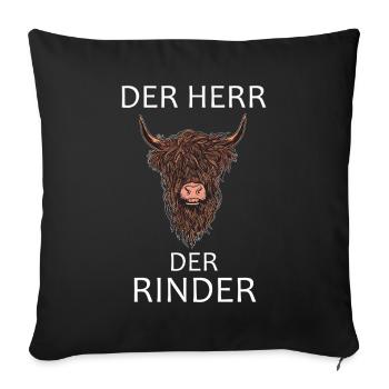 Agriculture Tractor Trekker Tractor Driver Lusti - Sofa pillowcase 17,3'' x 17,3'' (45 x 45 cm) - black - Front