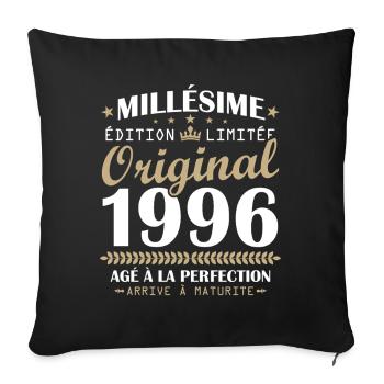 Vintage 1996 Original 30th Anniversary Gift - Sofa pillowcase 17,3'' x 17,3'' (45 x 45 cm) - black - Front