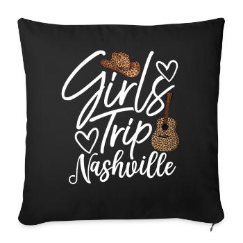 Girls Trip Nashville - Sofa pillowcase 17,3'' x 17,3'' (45 x 45 cm) - black - Front