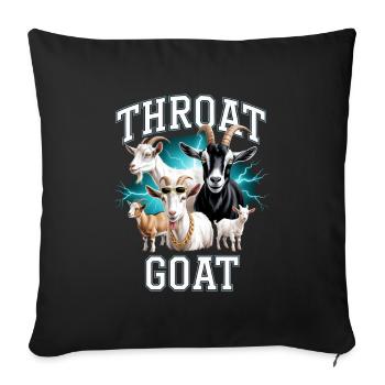 Throat Goat Meme Y2K Bootleg Unwearable - Sofa pillowcase 17,3'' x 17,3'' (45 x 45 cm) - black - Front