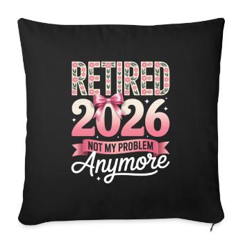 Retired 2026 Amore Not My Problem - Sofa pillowcase 17,3'' x 17,3'' (45 x 45 cm) - black - Front