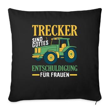 Conducteur de tracteur Agriculteur amateur Tracteur Hommes Dire - Housse de coussin décorative 45 x 45 cm - noir - Devant