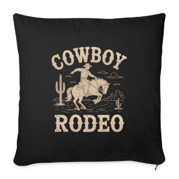 Western Vintage Cowboy - Sofa pillowcase 17,3'' x 17,3'' (45 x 45 cm) - black - Front