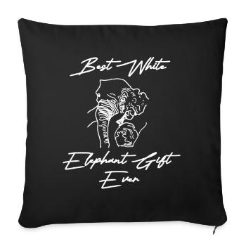 best white elephant ever - Sofa pillowcase 17,3'' x 17,3'' (45 x 45 cm) - black - Front