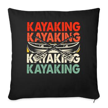 Kayak Kayaker Gifts Water Sports Outfits - Sofa pillowcase 17,3'' x 17,3'' (45 x 45 cm) - black - Front