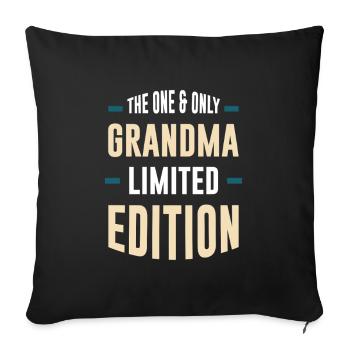 One and Only Grandma Limited Edition - Sofa pillowcase 17,3'' x 17,3'' (45 x 45 cm) - black - Front