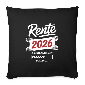 Pension 2026 Countdown - Sofa pillowcase 17,3'' x 17,3'' (45 x 45 cm) - black - Front