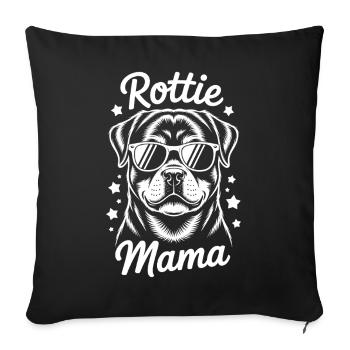Rottweiler Saying Mom Funny Rottweiler Gift - Sofa pillowcase 17,3'' x 17,3'' (45 x 45 cm) - black - Front