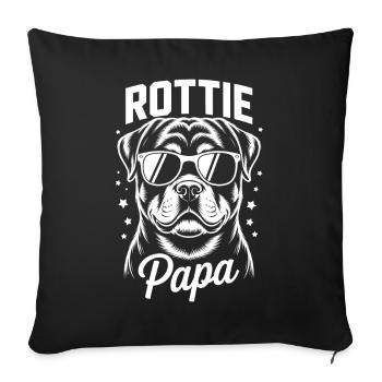 Rottweiler Saying Dad Funny Rottweiler Gift - Sofa pillowcase 17,3'' x 17,3'' (45 x 45 cm) - black - Front