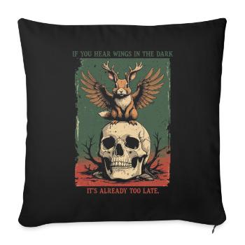Wolpertinger Créatures mythologiques - Housse de coussin décorative 45 x 45 cm - noir - Devant