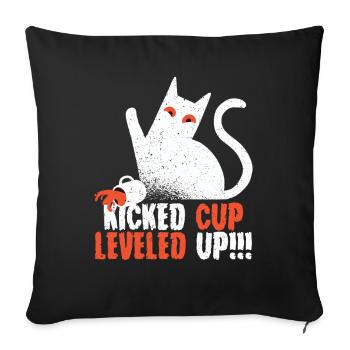 Coffee withdrawal decaffeinated ex-coffee drinker - Sofa pillowcase 17,3'' x 17,3'' (45 x 45 cm) - black - Front