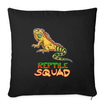 Reptile Squad Iguana Crew Graphic - Sofa pillowcase 17,3'' x 17,3'' (45 x 45 cm) - black - Front