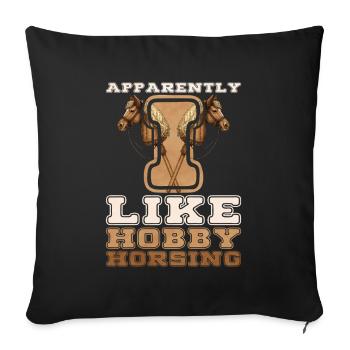 Apparent Hobby Horse Art Hobby Horsing - Sofa pillowcase 17,3'' x 17,3'' (45 x 45 cm) - black - Front