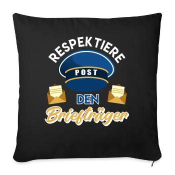 Postman RESPECT MAIL THE POSTMAN FUNNY - Sofa pillowcase 17,3'' x 17,3'' (45 x 45 cm) - black - Front