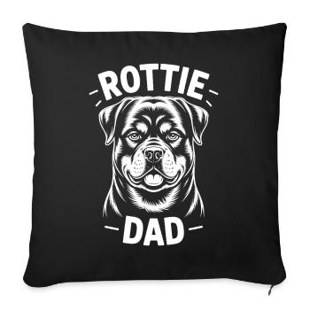 Rottweiler Saying Dad Funny Rottweiler Gift - Sofa pillowcase 17,3'' x 17,3'' (45 x 45 cm) - black - Front