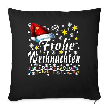 Joyeux Noël - Housse de coussin décorative 45 x 45 cm - noir - Devant