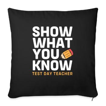 Exam Teacher Abi Abitur - Sofa pillowcase 17,3'' x 17,3'' (45 x 45 cm) - black - Front