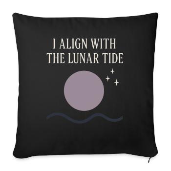 Moon Cycle Moon Goddess Intentionally - Sofa pillowcase 17,3'' x 17,3'' (45 x 45 cm) - black - Front