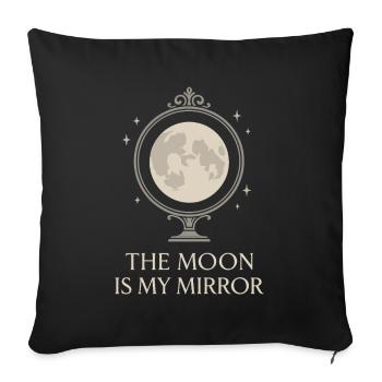 Déesse Lunaire du cycle lunaire intentionnellement - Housse de coussin décorative 45 x 45 cm - noir - Devant