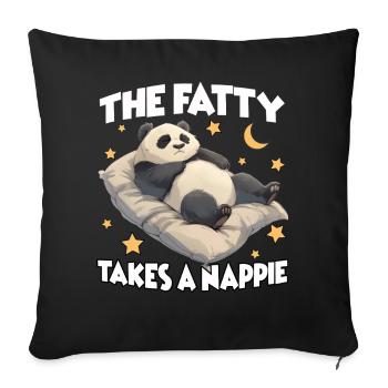 Morning Grouches & Panda Lovers Pajama Nightgown - Sofa pillowcase 17,3'' x 17,3'' (45 x 45 cm) - black - Front