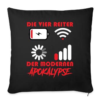 Computers THE FOUR HORSEMEN OF THE MODERN APOCALYPSE - Sofa pillowcase 17,3'' x 17,3'' (45 x 45 cm) - black - Front