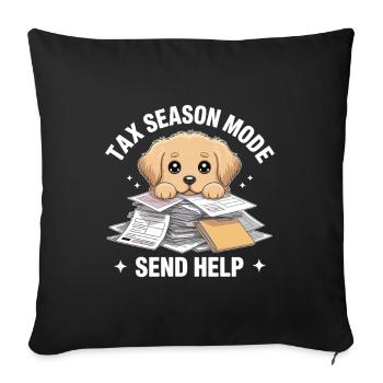 Funny clothes for yellow Labradors Tax explanation - Sofa pillowcase 17,3'' x 17,3'' (45 x 45 cm) - black - Front