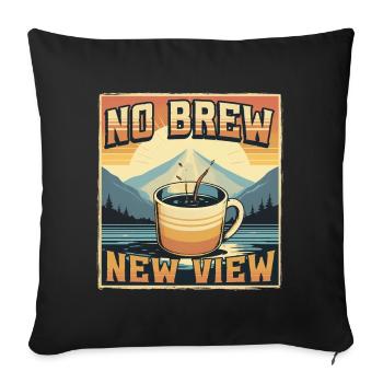 Kaffeeentzug Ex-Kaffeetrinker No Brew New View - Sofakissenbezug 45 x 45 cm - Schwarz - Vorne