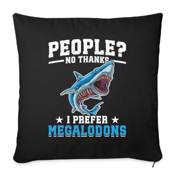  Megalodon Research Team Megalodon Shark Lover - Sofa pillowcase 17,3'' x 17,3'' (45 x 45 cm) - black - Front