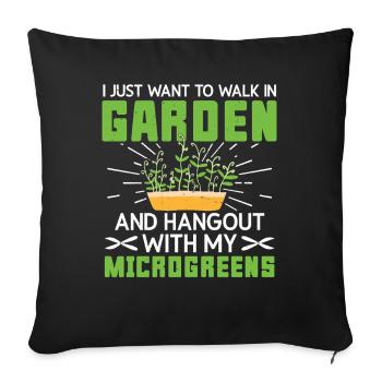 Kit de culture de micropousses Kit Gardener Supplies Sprout - Housse de coussin décorative 45 x 45 cm - noir - Devant