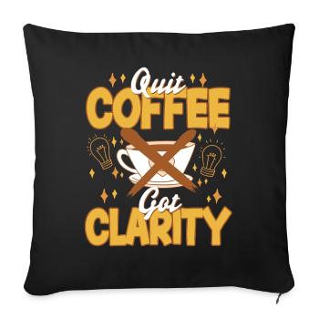 Coffee withdrawal decaffeinated ex-coffee drinker - Sofa pillowcase 17,3'' x 17,3'' (45 x 45 cm) - black - Front