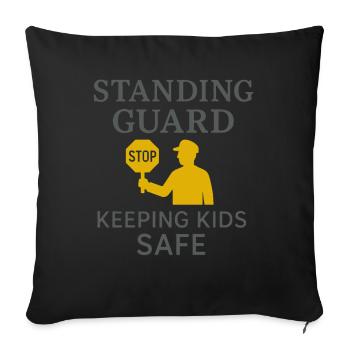 Crossing Guard Gift Security Team - Sofa pillowcase 17,3'' x 17,3'' (45 x 45 cm) - black - Front