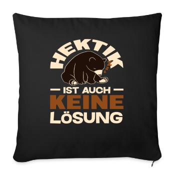 Drôle d’ours sans motivation - Housse de coussin décorative 45 x 45 cm - noir - Devant