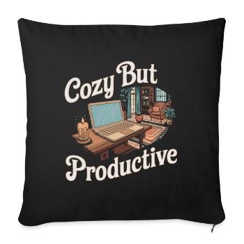 Vintage Home Office - Sofa pillowcase 17,3'' x 17,3'' (45 x 45 cm) - black - Front