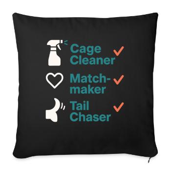 Jour de l’adoption Refuge pour animaux de sauvetage - Housse de coussin décorative 45 x 45 cm - noir - Devant