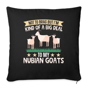 Fournitures d’élevage pour chèvres nubiennes, peluche - Housse de coussin décorative 45 x 45 cm - noir - Devant