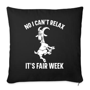 Foire aux Éleveurs de Chèvres Nubiennes, Peluche de Chèvres - Housse de coussin décorative 45 x 45 cm - noir - Devant