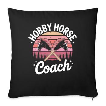 Hobby Horsing - Housse de coussin décorative 45 x 45 cm - noir - Devant