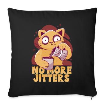 Coffee withdrawal decaffeinated ex-coffee drinker - Sofa pillowcase 17,3'' x 17,3'' (45 x 45 cm) - black - Front