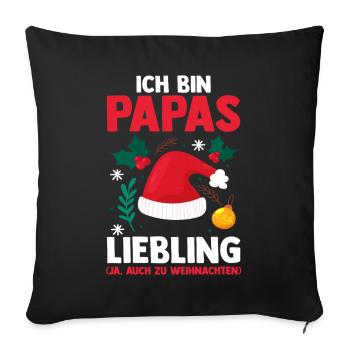 Le Noël chéri du père Noël du père Noël - Housse de coussin décorative 45 x 45 cm - noir - Devant