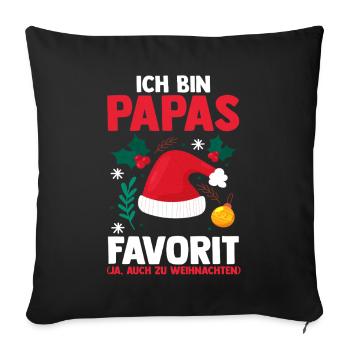 Le Noël préféré du père Noël - Housse de coussin décorative 45 x 45 cm - noir - Devant