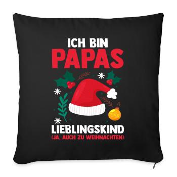 Santa Claus Dad's favorite child Christmas - Sofa pillowcase 17,3'' x 17,3'' (45 x 45 cm) - black - Front