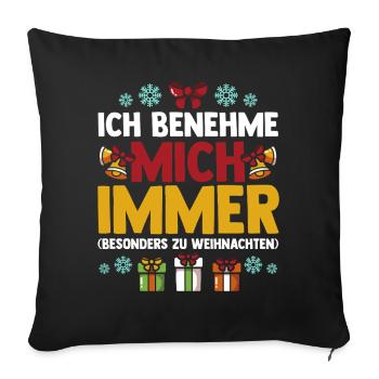 Santa Claus Christmas Time Christmas - Sofa pillowcase 17,3'' x 17,3'' (45 x 45 cm) - black - Front
