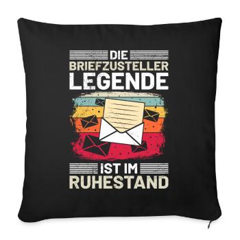 Postman THE RETIRED DELIVERY LEGEND - Sofa pillowcase 17,3'' x 17,3'' (45 x 45 cm) - black - Front