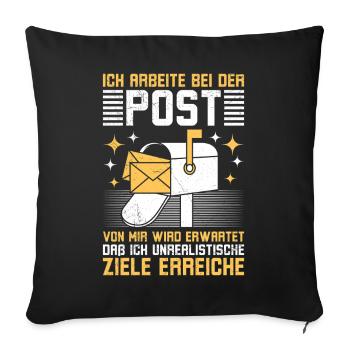 Le facteur TRAVAILLE AU BUREAU DE POSTE Plaisir - Housse de coussin décorative 45 x 45 cm - noir - Devant