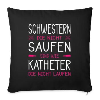 Infirmière Cadeaux Infirmière Infirmière Drôle - Housse de coussin décorative 45 x 45 cm - noir - Devant