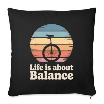 Monocycle - Housse de coussin décorative 45 x 45 cm - noir - Devant