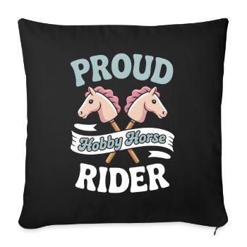 Hobby Horsing - Housse de coussin décorative 45 x 45 cm - noir - Devant