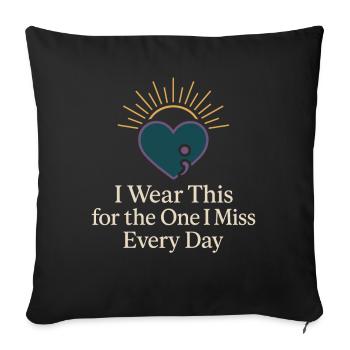 Suicide Loss Remembrance Walk Suicide - Sofa pillowcase 17,3'' x 17,3'' (45 x 45 cm) - black - Front